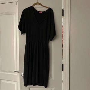 Dress. Dark Gray Cotton 1/2 sleeve winter dress